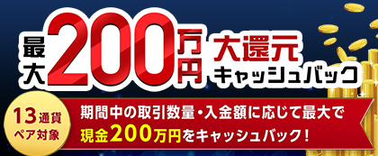 大還元キャッシュバックキャンペーン